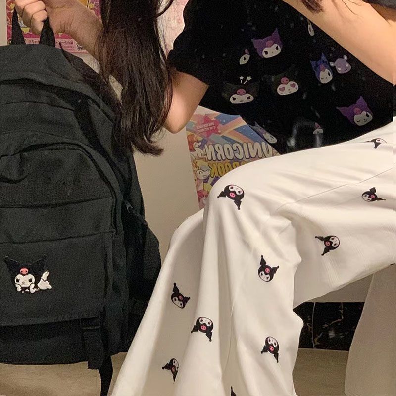 Hello Kitty Ins Style Cartoon Japanese-Style Pajama Pants For Female Students Early Autumn Mosquito-Proof Pants Cute Dormitory Casual Pants Walking Pants - Image 1
