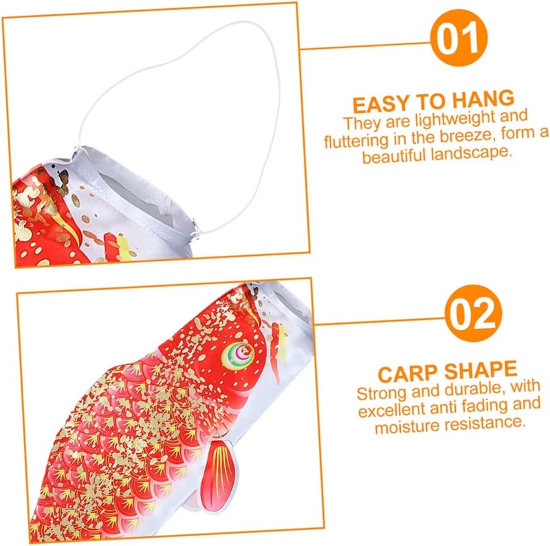 LIOOBO Japanese Garden Decor Fish Windsock Outdoor Hanging Decoration Japanese Carp Streamer - Image 5