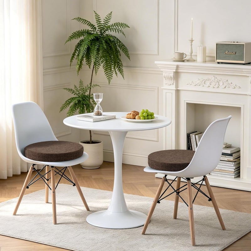 Tromlycs Round Chair Seat Cushion Pad 16 inch for Circle Bistro Chairs Non Slip Foam Cushion Brown - Image 2
