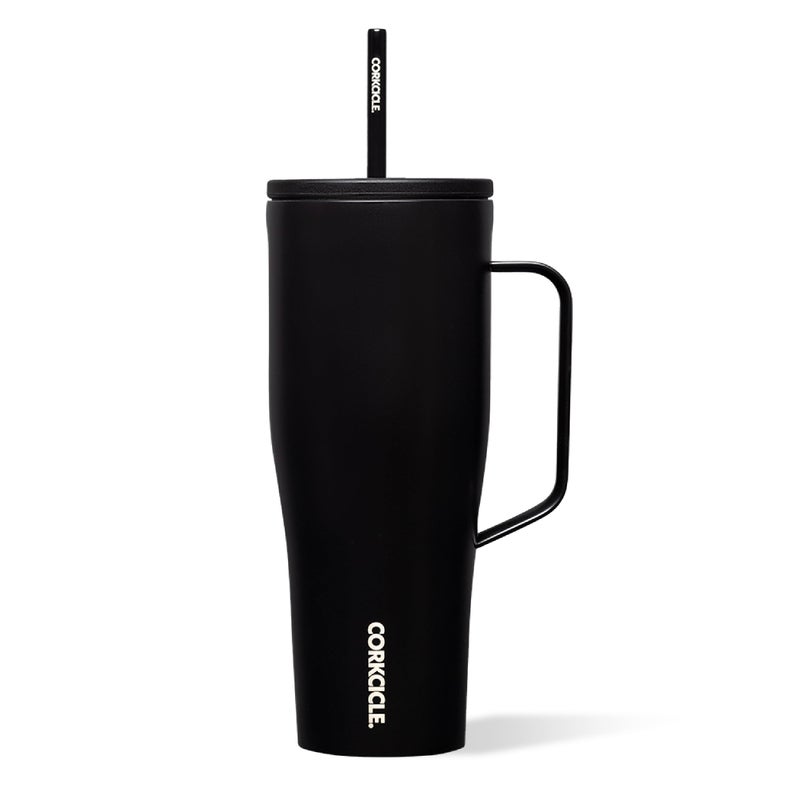 Corkcicle Cold Cup XL - Insulated Tumbler with Handle - Keeps Drinks Cold 12 Hours - Triple-Insulated - Spill-Proof Lid - Summer Drinkware Gift - Keeps Drinks Ice Cold - 30 oz - Black - Image 1