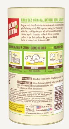 BON AMI Powder Cleanser for Kitchens & Bathrooms - All Types of Surfaces, Cleans Grime & Dirt, Polishes Surfaces, Absorbs Odors (3 Pack) - Image 3