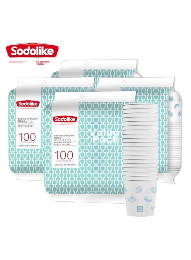 Sodolike 400 230ml Paper Cups, Disposable Cups For Home And Business Use, Thickened Leak-proof Coffee Cups - Image 1