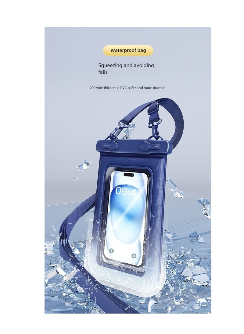 CityRiya-Long 2Pcs Floating Waterproof Phone Pouch Set - Touch-Sensitive Floating Dry Bag, IPX8 Certified Underwater Case with Buoyancy Design for Phones up to 7.2'' - Ideal for Swimming, Diving, Beach & Water Sports - Leak-Proof, Shockproof & Universal Fit（D012-3-Pink）  - Image 4
