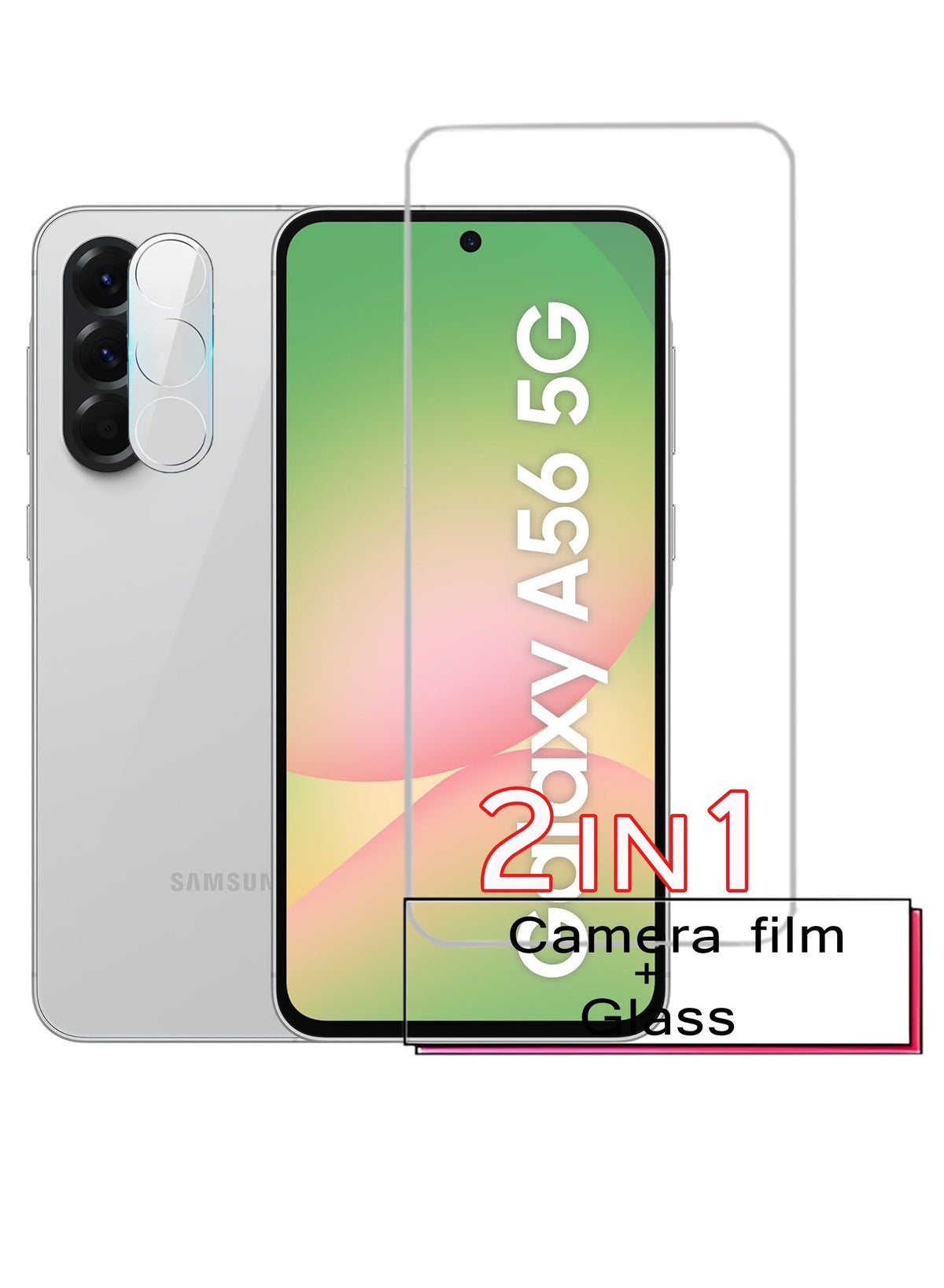 كيرغ Qirg 2 In 1 For Samsung Galaxy A56 Screen Camera Protector
