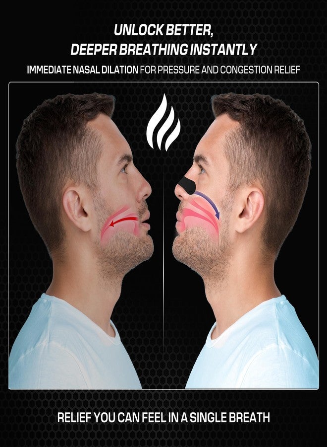 BLAZE Performance Nose Strips for Breathing (60 Count) - Oil & Sweat Proof Adhesive - Athletic Nasal Strips for Snoring & Sleeping - Black, Wide Body, Universal Fit, Extra Strength - Image 3
