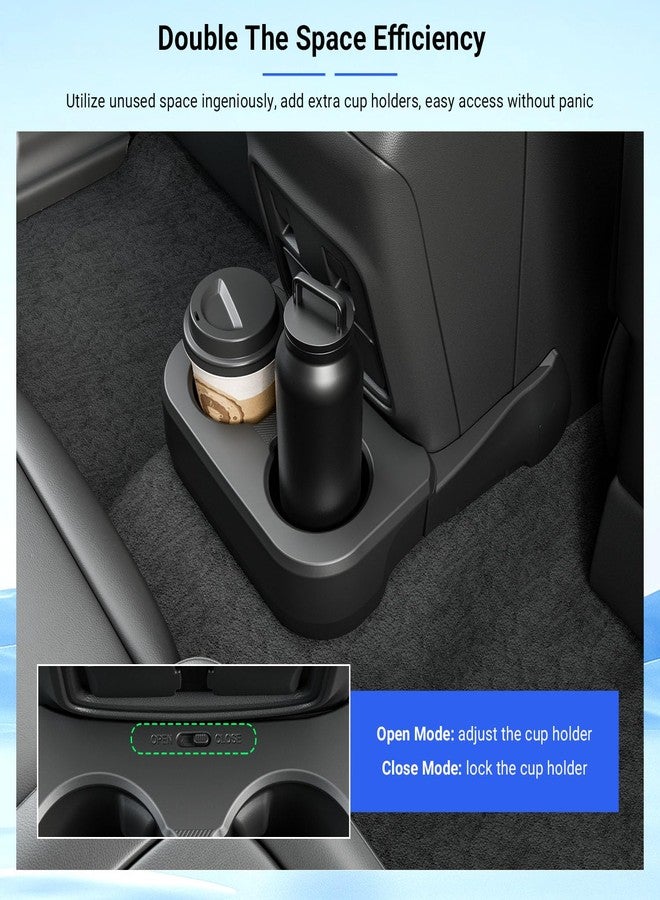 PTYYDS Rear Dual Cup Holder Compatible with 2021-2024 Ford Bronco 2/4 Door Removable Rear Cup Holder Inserts Not for Sport ABS Drink Stopper Replacement for 2021-2024 Ford Bronco Accessories - Image 4