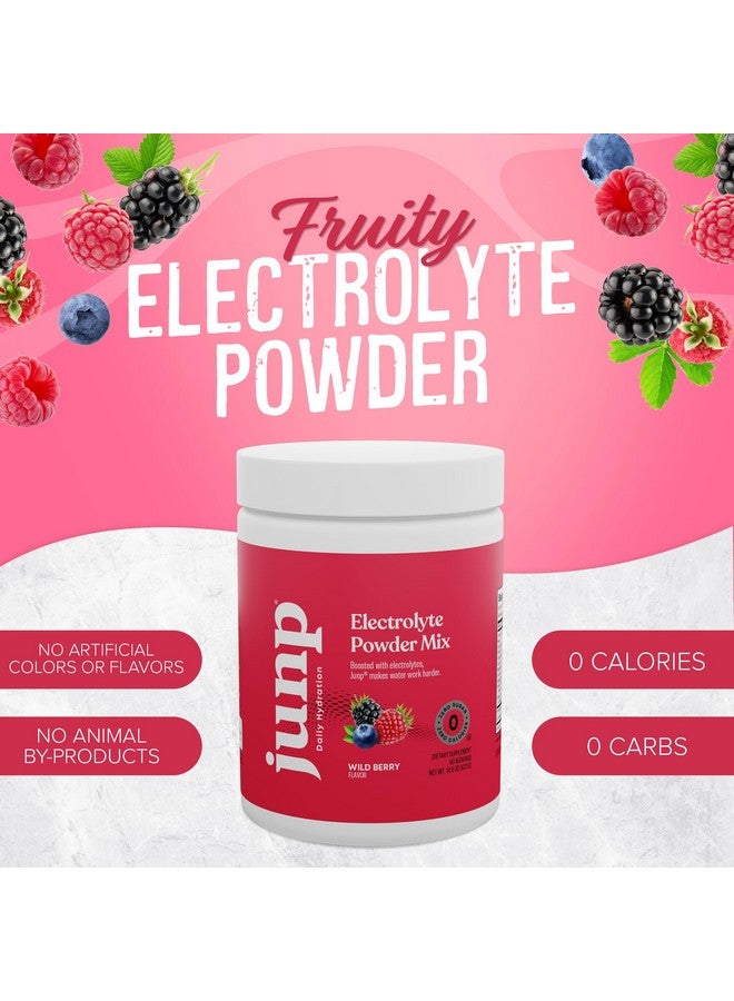 JUNP JUNP Electrolytes Powder No Sugar No Carbs, Wild Berry Fruit Flavor Keto Electrolyte Drink Mix - Potassium & Salt Hydration Powder Electrolytes, Zero Calorie Sugar Free Electrolyte Powder, 90 Servings - Image 1