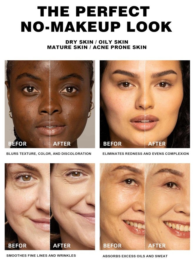 Easilydays Poreless Face Blurring Primer & Oil Control Setting Powder Longwear 3D Blurring Balm, Waterproof Lightweight Flawless Skin Poreless Primer, Oil-Controlling Face Powder Soft Focus Effect - Image 5