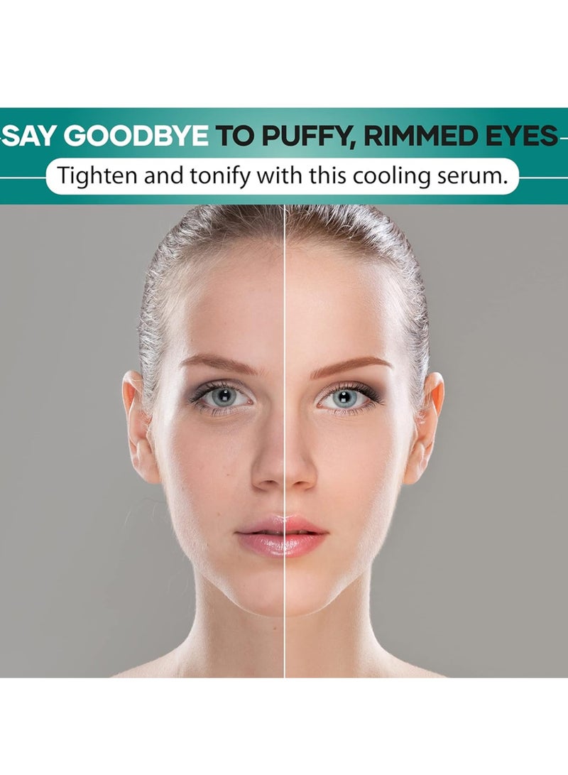 Advanced Clinicals Puffy Eye Under Eye Serum | Visible Anti Aging Brightening Vitamin C + Caffeine Serum Helps Improve Look Of Puffiness, Fine Lines, Dark Circles, & Uneven Skin Tone, 1.75 Fl Oz - Image 5