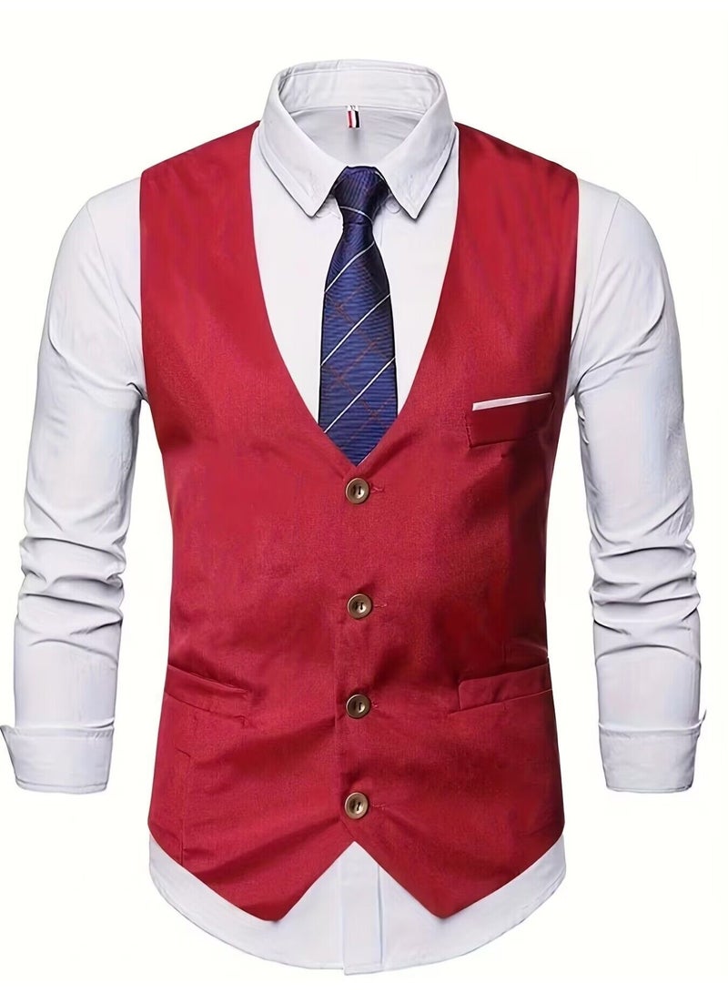 Shougu New Fashionable Casual Men's Suit Vest - Image 1