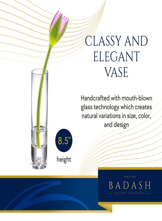 Badash Galaxy Bud Vase - 8.5” Lead-Free Crystal Glass Table Centerpiece Décor - Image 4