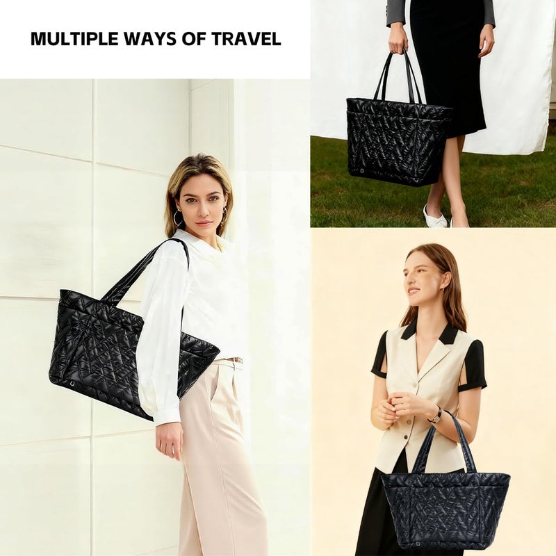 BUG Laptop Tote Bag for Women with Laptop Compartment, Shoulder bag Work Casual Handbag for Travel School Teacher Water Resistant Lightweight - Image 2