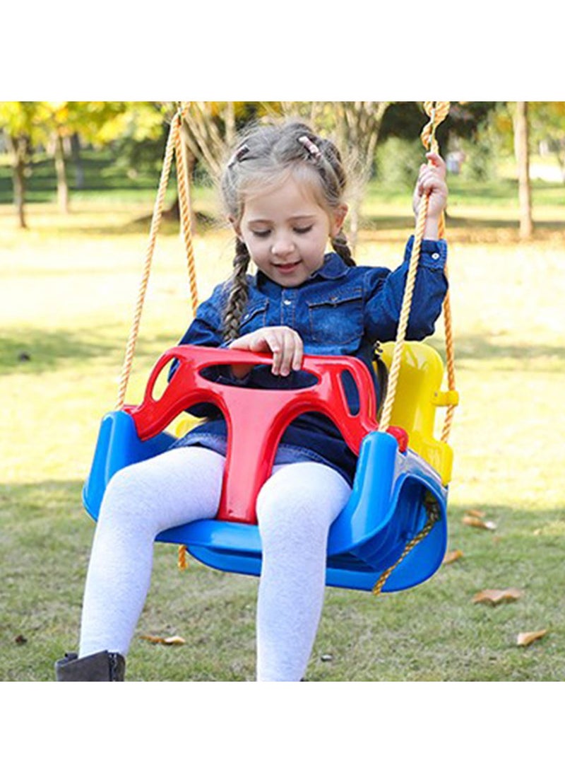 YelaJoy - 4-in-1 Baby Swing Seat with Tray, Toddler Swing, Anti-Flip Snug & Secure Detachable Infants to Teens Kids Swing Seat for Outside Playground, Red - Image 1