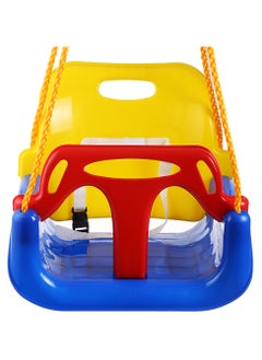 4-in-1 Baby Swing Seat with Tray, Toddler Swing, Anti-Flip Snug & Secure Detachable Infants to Teens Kids Swing Seat for Outside Playground, Red