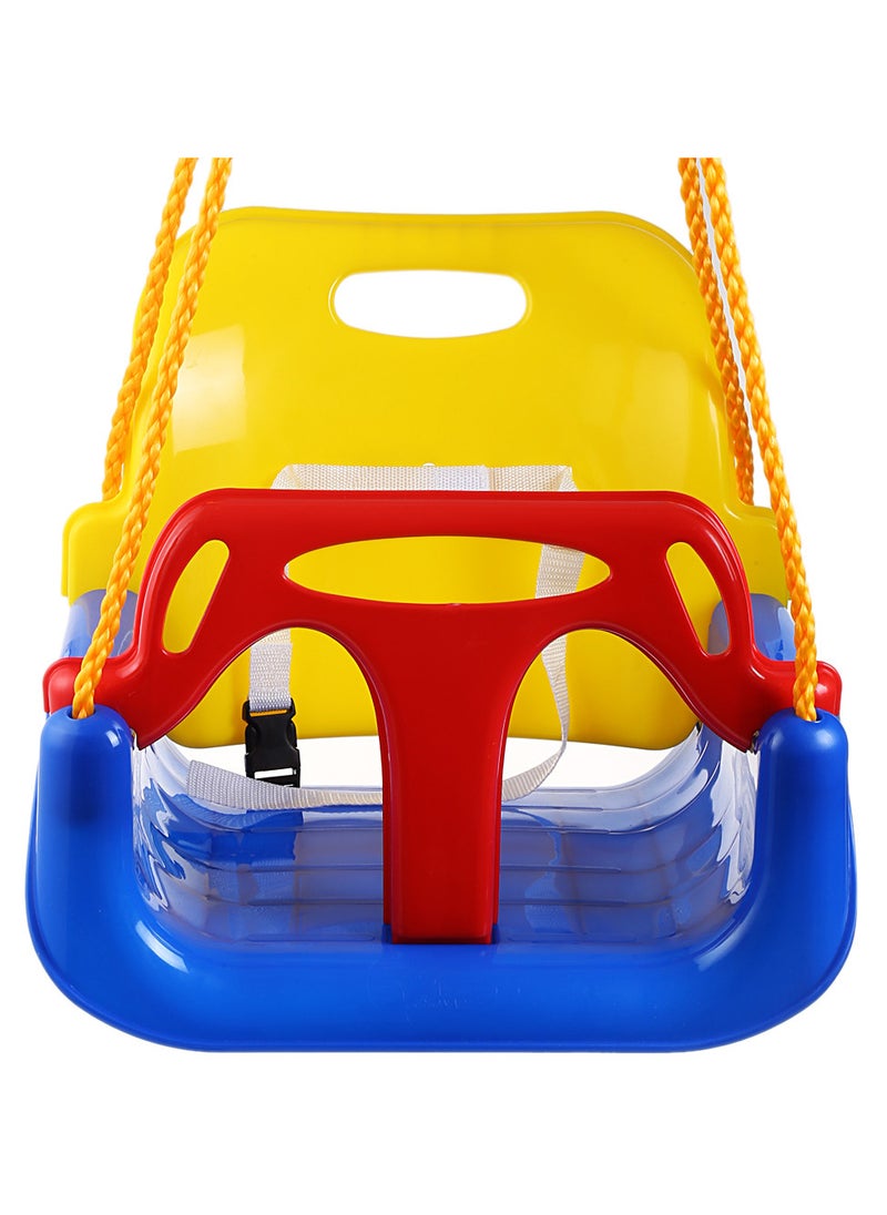 YelaJoy - 4-in-1 Baby Swing Seat with Tray, Toddler Swing, Anti-Flip Snug & Secure Detachable Infants to Teens Kids Swing Seat for Outside Playground, Red - Image 1