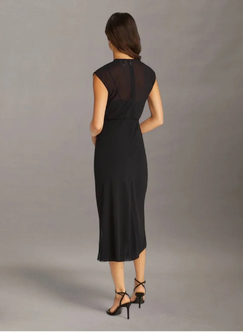 CALVIN KLEIN Georgette Halter Neck Dress