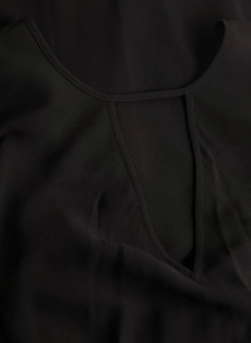 Calvin Klein Ck Black Georgette Halter Neck Dress for Women | Best Price UAE