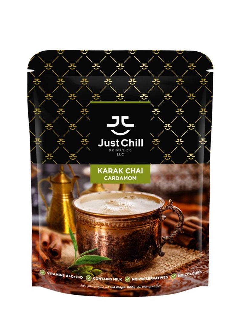 Just Chill Drinks Co. - Karak Chai Cardamom Tea Premix Immunity Booster 1000g - Image 1
