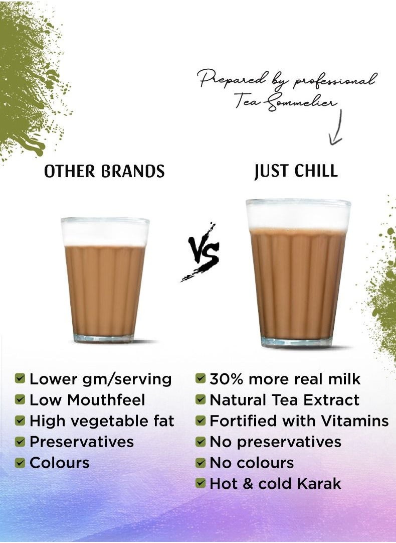 Just Chill Drinks Co. - Karak Chai Cardamom Tea Premix Immunity Booster 1000g - Image 1