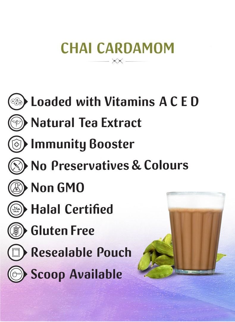 Just Chill Drinks Co. - Karak Chai Cardamom Tea Premix Immunity Booster 1000g - Image 1
