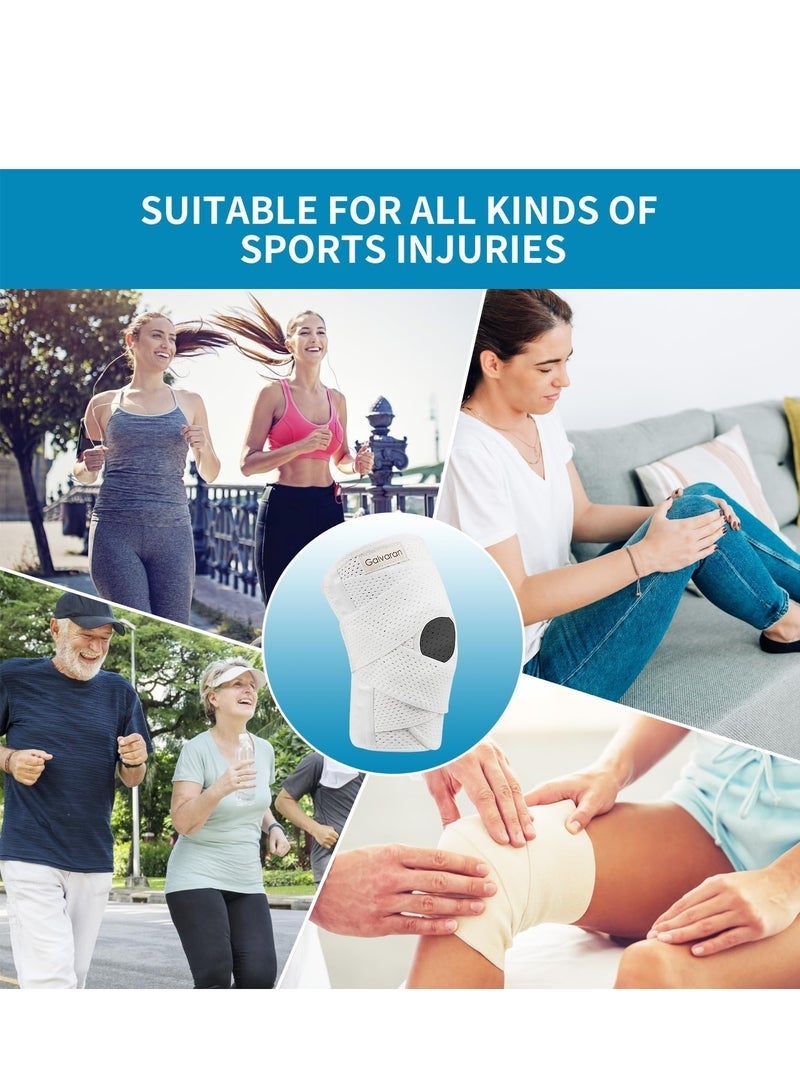 Cuken Knee Brace with Side Stabilizers for Meniscal Tear Knee Pain ACL MCL Arthritis Injuries Recovery, Breathable Adjustable Knee Support for Men and Women(L) - Image 4