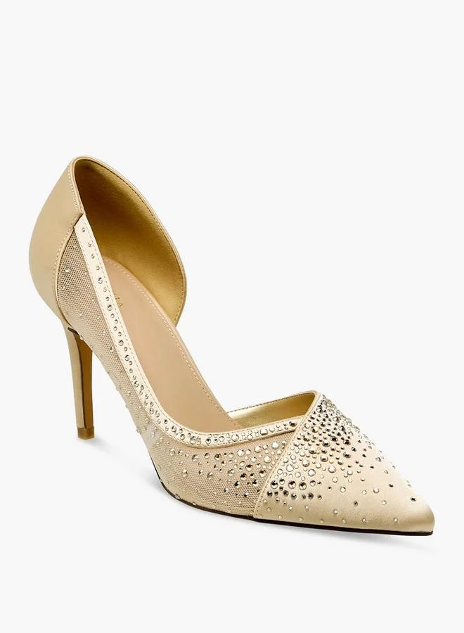 Flora Bella By Shoexpress GOLD Flora Bella Women Slip-On D'Orsay Shoes for Women | Best Price UAE