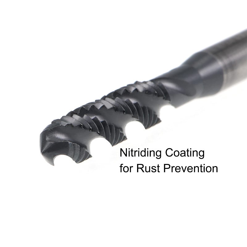 uxcell M6 x 1.0 Spiral Flute Thread Tap, Metric Machine Threading Tap HSS Nitriding Coated, Round Shank with Square End, H2 Tolerance, 2pcs - Image 5