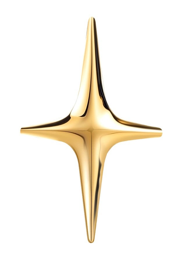 Quilax Star Gold Brooch Pin, Simple Polished Gold Brooches for Women, Vintage Brooches Lapel Pins for Suits, Hats, Bags, and Dresses, Unisex Gift - Image 1