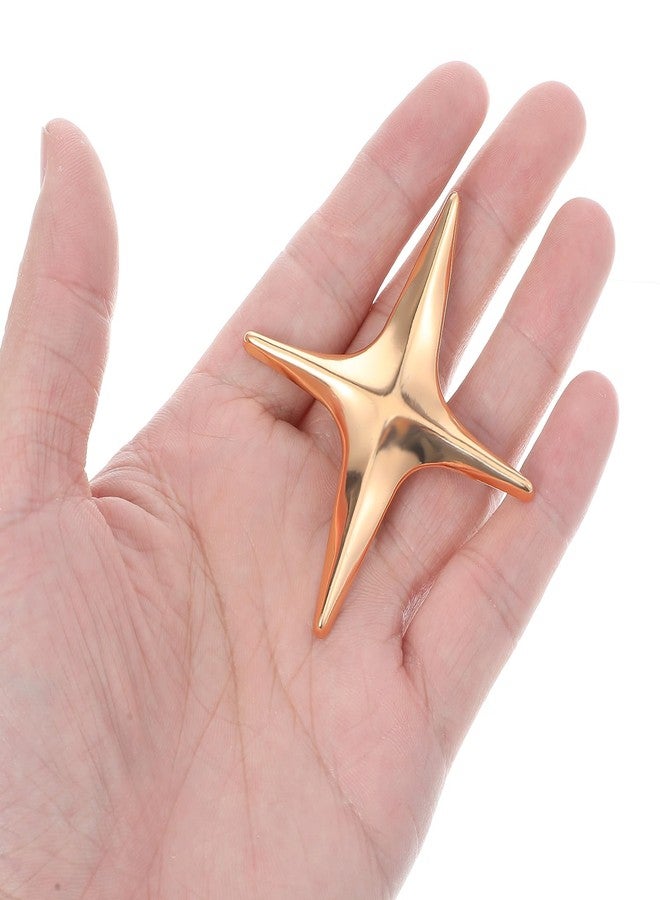 Quilax Star Gold Brooch Pin, Simple Polished Gold Brooches for Women, Vintage Brooches Lapel Pins for Suits, Hats, Bags, and Dresses, Unisex Gift - Image 3