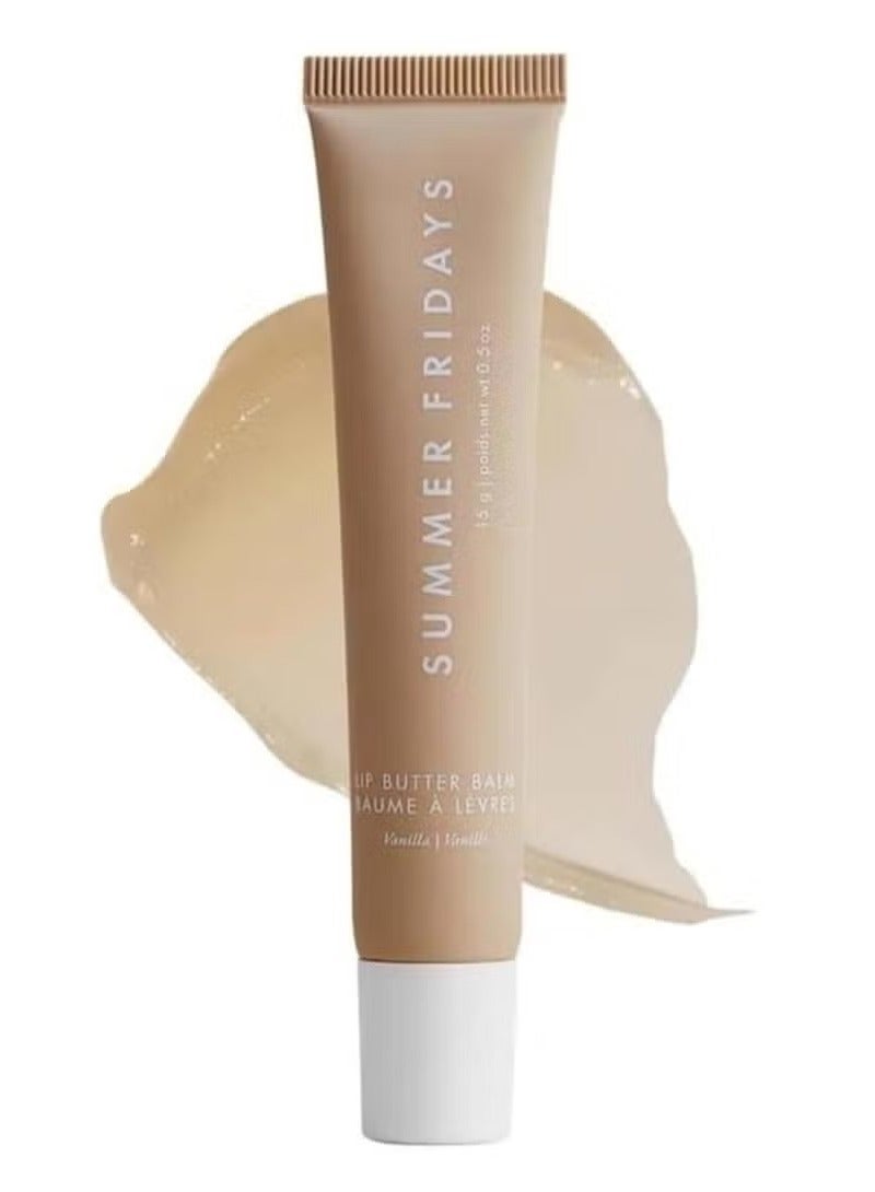 SUMMER FRIDAYS Summer Fridays Lip Butter Balm - Conditioning Lip Mask and Lip Balm for Instant Moisture, Shine and Hydration - Sheer-Tinted, Soothing Lip Care - Vanilla (.5 Oz) - Image 1
