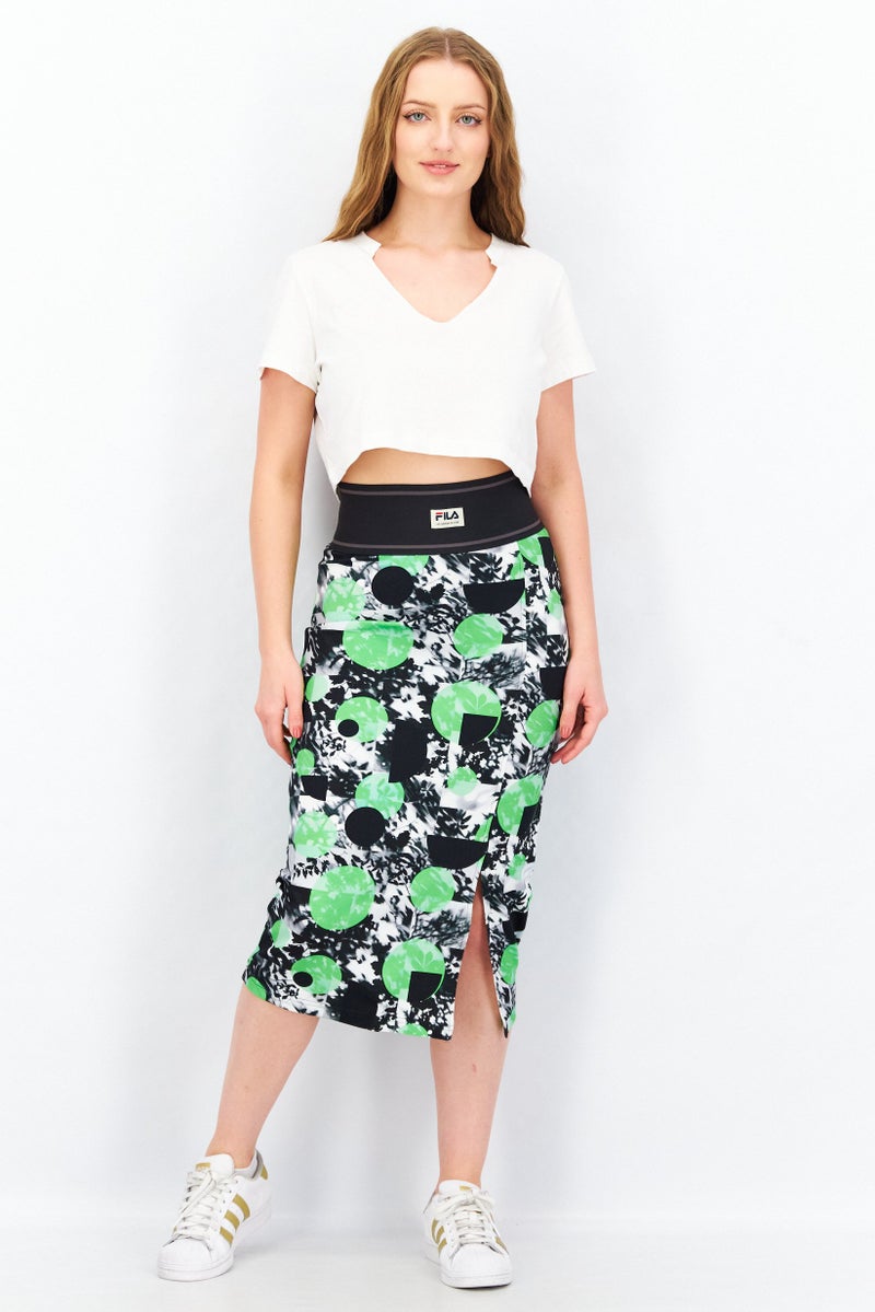 FILA Women Sportswear Fit High Waist Skirt, Black Combo  - Image 3