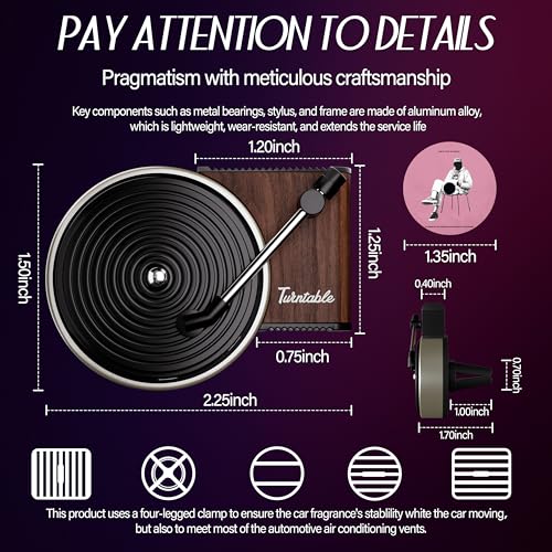 Maicican 12PCS Customizable Car Air Freshener Vent Clip, Pop Singer Album Cover Record Player Shape, Music Lover Gifts. (Fashion) - Image 5