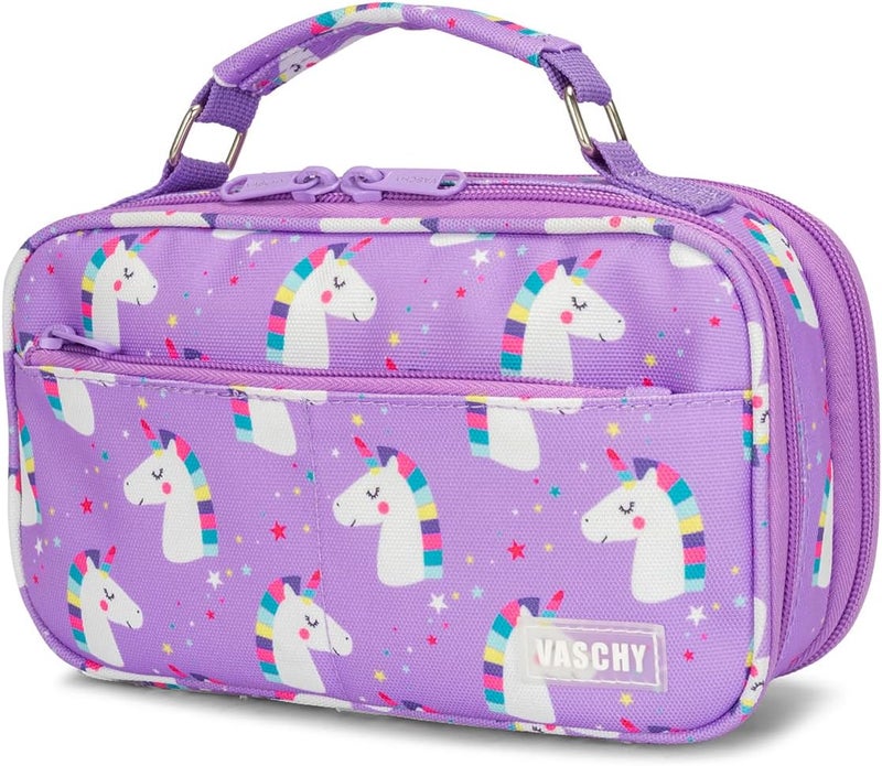VASCHY Pencil Case for Girls, Aesthetic Kawaii Large Pencil Pouch Stationary Pencil Bag/Box for Preppy Kids, Pen Organizer Holder School Supply Unicorn - Image 1