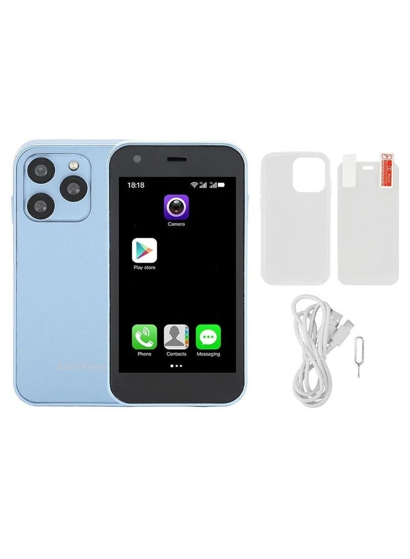 IAF 14 Pro Super Mini Mobile Phone Android Quad Core Ocean Blue, Mobile Mini Smartphone Ultra Small Pocket Student Children Men and Women 16 GB RAM 512 GB ROM - Image 1