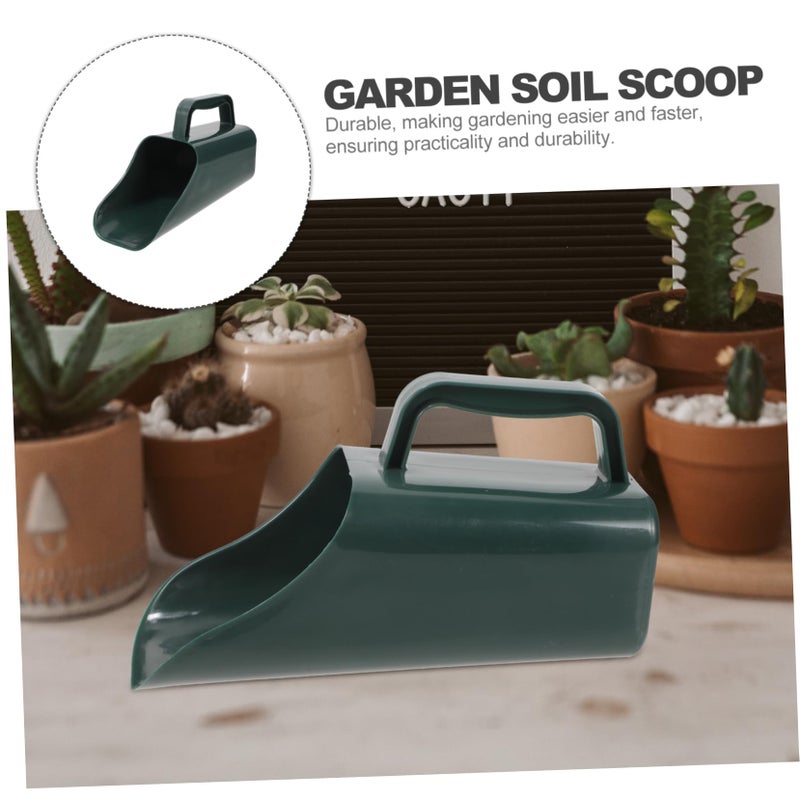 3pcs Small Garden Soil Scoops 22x12cm Dark Green Weatherproof Transplanting Tool for Bonsai and Succulents - Image 5