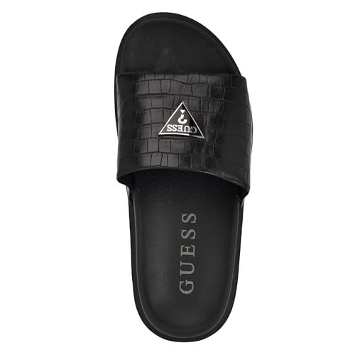 Guess Men's Vesper Slide Sandal, Black Croco 003, 9 - Image 5