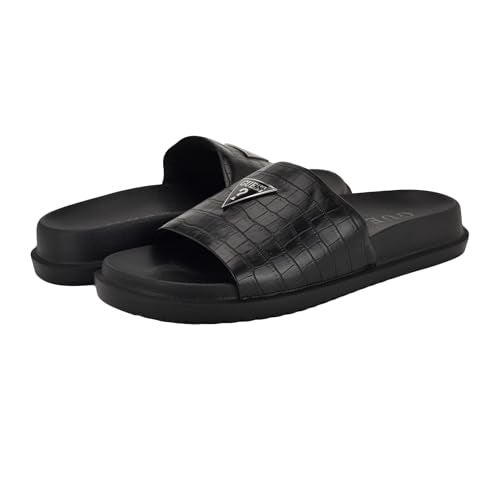 Guess Men's Vesper Slide Sandal, Black Croco 003, 9 - Image 2