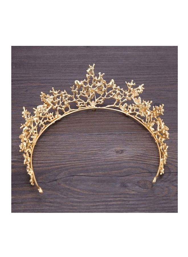 NIBEMINENT Elegant Crystal Princess Crown Tiara Gold - Image 3