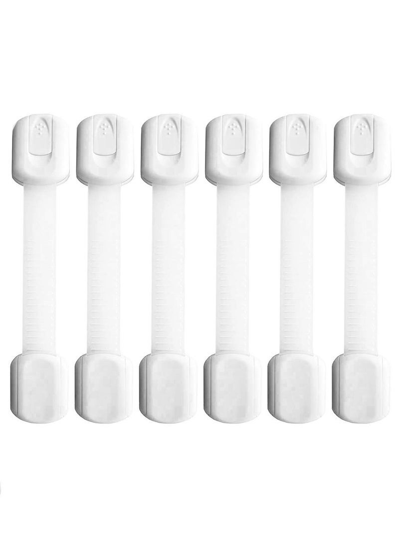 أقفال أمان الأطفال مع حزام قابل للتعديل ونظام قفل، 6 قطع - Image 1