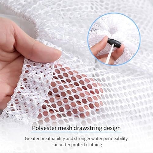 Prostuff.in® Washing Machine Mesh Laundry Bags For Clothes, Underwear, Lingerie, Bed Linen With Drawstring Closure Sturdy Washing Machine Clothes Protection Net (Size: 50x70 cm) 1 Pcs - Image 2