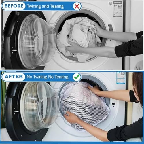 Prostuff.in® Washing Machine Mesh Laundry Bags For Clothes, Underwear, Lingerie, Bed Linen With Drawstring Closure Sturdy Washing Machine Clothes Protection Net (Size: 50x70 cm) 1 Pcs - Image 5