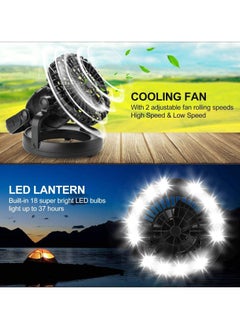 Ru syanl Portable LED Camping Lantern with Ceiling Fan – Tent Hanging Fan & Lantern Battery Operated Quiet & Lightweight for Outdoor & Emergency Use  - Image 2