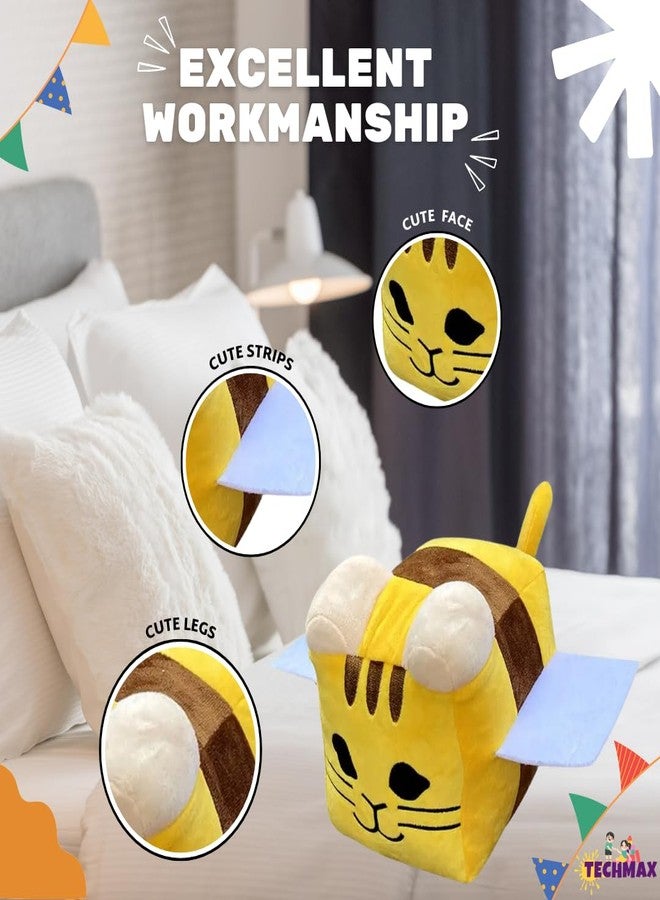 TechMax Solution Cute Square Yellow Bee Plush Soft Toy - Image 4