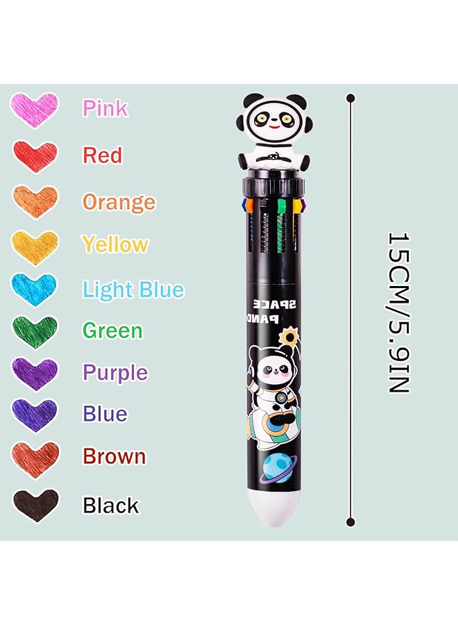 إيروريكس قلم حبر جاف متعدد الألوان 10 في 1 أقلام حبر جاف متعددة الألوان قابلة للسحب أقلام حبر ملونة للمكتب والمدرسة والطلاب هدايا للأطفال عبوة من 4 قطع - Image 2