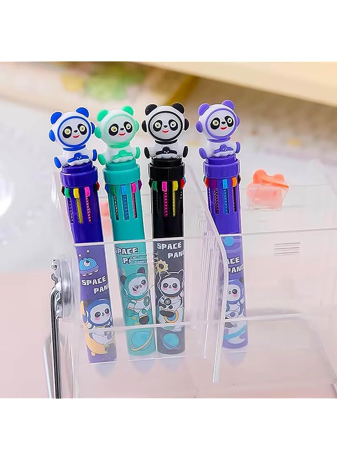 إيروريكس قلم حبر جاف متعدد الألوان 10 في 1 أقلام حبر جاف متعددة الألوان قابلة للسحب أقلام حبر ملونة للمكتب والمدرسة والطلاب هدايا للأطفال عبوة من 4 قطع - Image 3