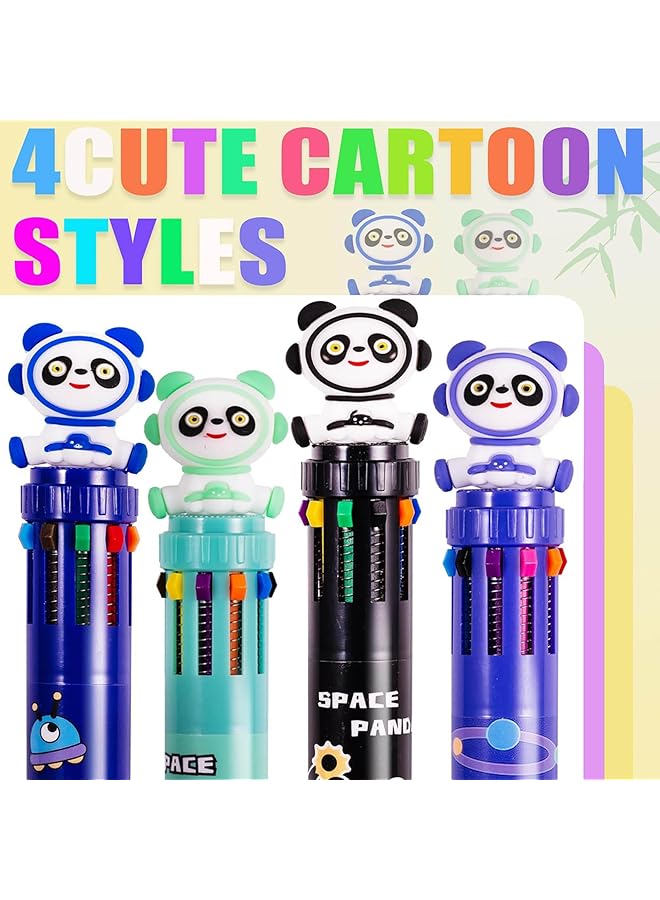 إيروريكس قلم حبر جاف متعدد الألوان 10 في 1 أقلام حبر جاف متعددة الألوان قابلة للسحب أقلام حبر ملونة للمكتب والمدرسة والطلاب هدايا للأطفال عبوة من 4 قطع - Image 5