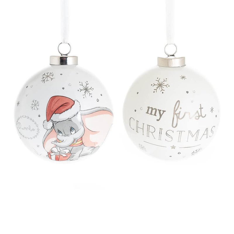 Widdop Disney My First Christmas Ceramic Bauble 80mm  Dumbo