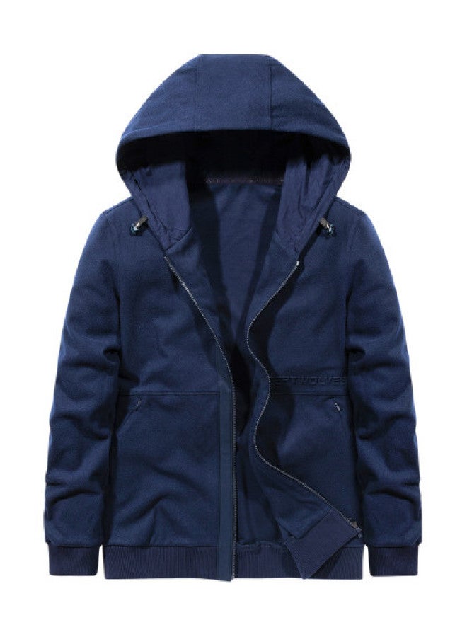 Septwolves Men's Cardigan Hoodie, Spring And Autumn Outdoor Windproof Zippered Jacket, High-end Knitted Hooded Casual Top - Image 1