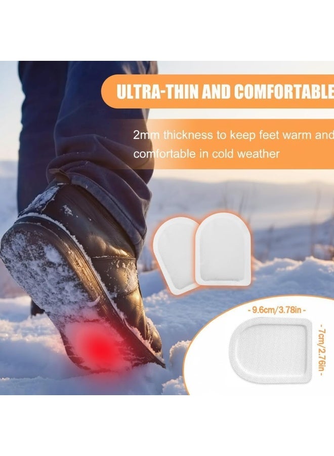 سخانات القدم 10 عبوات، وسادة حرارة قابلة للاستخدام مرة واحدة، سخانات يد ساخنة، تدوم طويلاً وآمنة وطبيعية بدون رائحة، مثالية للتخييم، التزلج في الهواء الطلق، والسفر - Image 4