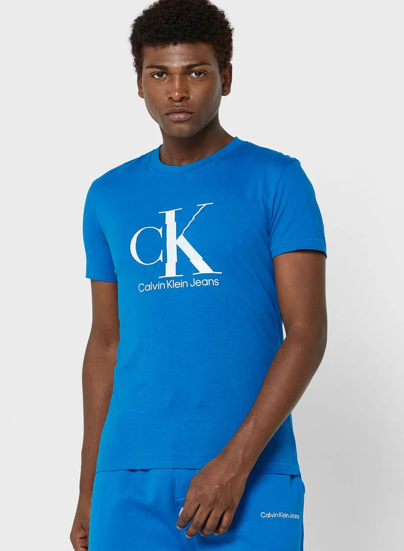 Calvin Klein Jeans Mono Logo Crew Neck T-Shirt